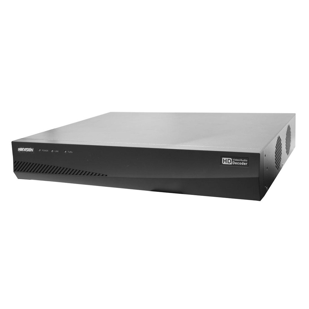 Декодер Hikvision DS-6412HDI-T ТВ стены,12 выходов DVI, 6 выходов BNC, разрешение до 1920х1080, количество каналов IP камер 8MP: 6-ch, 5MP: 12-ch, 3MP: 18-ch, 1080P: 24-ch, 720P: 48-ch, 4CIF: 90-ch, разрешение IP камер 8MP@20fps, 6MP@25fps, 5MP@25fps DS-6412HDI-T