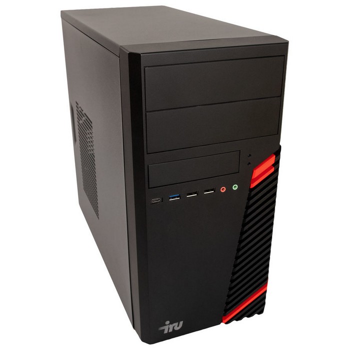 Персональный компьютер iRU Office 510H4SM MT i5 10400 (2.9) 8Gb SSD240Gb UHDG 630 Windows 11 Home Single Language 64 GbitEth 400W черный 1685463 1685463