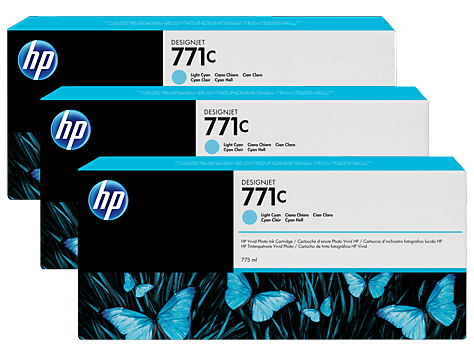 Картридж HP 771C Light Cyan для Designjet Z6200 3х775-ml B6Y36A B6Y36A