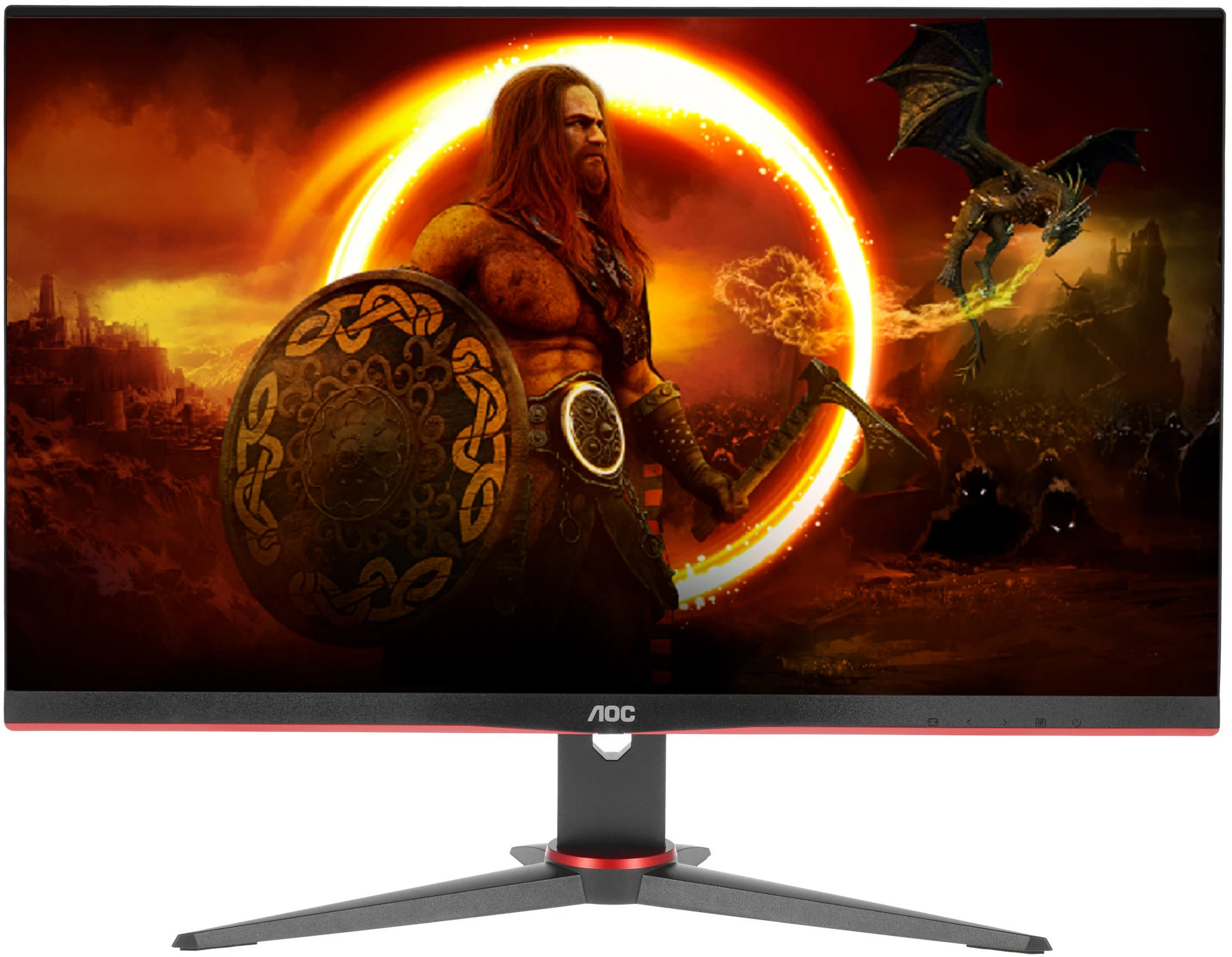 Монитор AOC Gaming 27" черный/красный VA LED 1ms 16:9 HDMI M/M матовая 350cd 178гр/178гр 1920x1080 165Hz FreeSync Premium VGA DP FHD 27G2SAE 27G2SAE