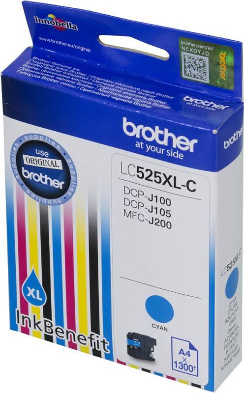 Картридж струйный Brother LC525XLC Голубой для Brother DCP-J100, J105, J200 (1300стр.) LC525XLC #4