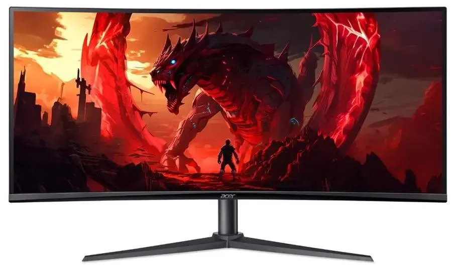 Монитор Acer Nitro XZ342CUV3bmiiphx 34'', ZeroFrame, Curved 1500R Black,21:9,VA,3440x1440,1ms,400cd,180Hz,2xHDMI(2.0)+1xDP(1.4)+SPK+Audio out,Speakers 2Wx2,sync: FreeSync Premium,hdr: HDR 400,H.Adj.100 UM.CX2EE.305 UM.CX2EE.305