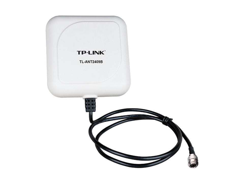 Антенна TP-Link 2,4ГГц внешняя направленная 9 дБи панельная, кабель длиной 1 м, разъём типа N TL-ANT2409B TL-ANT2409B