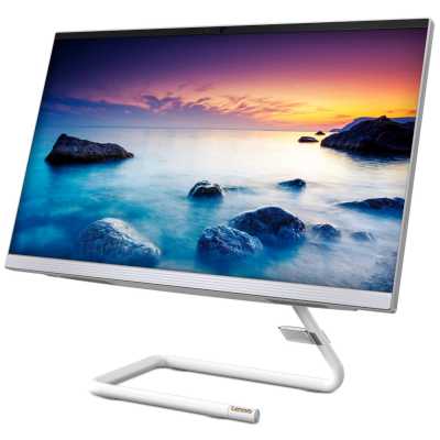 Моноблок Lenovo IdeaCentre AIO 3 27IMB05 27"(1920x1080)/Intel Core i3 10100T(3Ghz)/8192Mb/1000+128SSDGb/DVDrw/Int:Intel UHD Graphics 630/BT/WiFi/war 1y/9kg/white/DOS + Keyboard, mouse USB F0EY00KNRK F0EY00KNRK