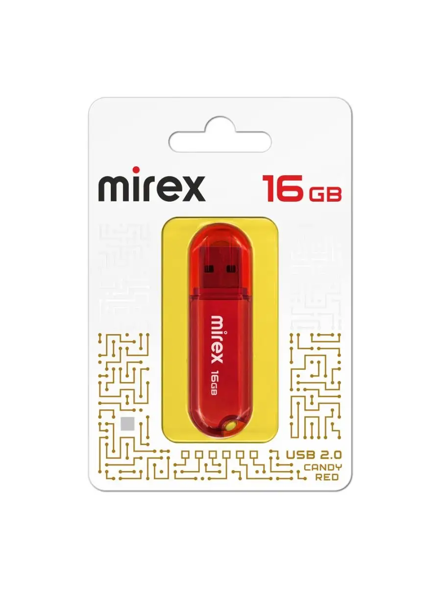 Флеш накопитель Mirex 13600-FMUCAR16 16GB,Candy,USB 2.0,красный 13600-FMUCAR16 13600-FMUCAR16