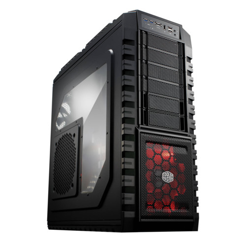Копус Cooler Master HAF X () <ATX, mATX, EATX, Full-Tower, сталь, без блока питания, 4xUSB на лицевой панели, FireWire на лицевой панели, 230x599x550 мм, 14.35 кг, цвет: черный> RC-942-KKN1 RC-942-KKN1