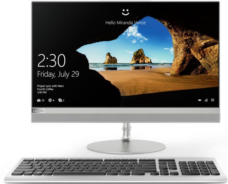 Моноблок Lenovo IdeaCentre 520-22IKL 21.5" Full HD i5 7400T (2.4), 4Gb, 1Tb 7.2k, 530 2Gb, DVDRW, Windows 10, GbitEth, WiFi, BT, клавиатура, мышь, Cam, серебристый 1920x1080 (F0D4004MRK) F0D4004MRK