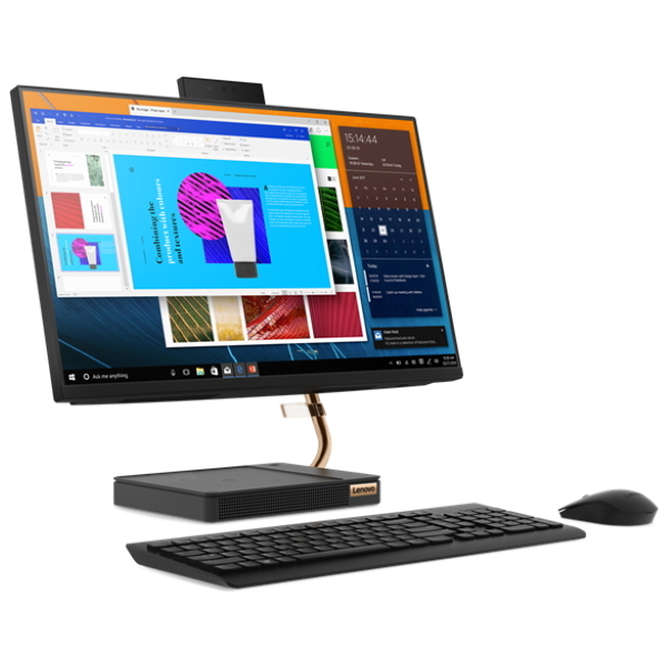 Моноблок Lenovo IdeaCentre A540-24ICB 23.8" Full HD i5 9400T (1.8)/8Gb/1Tb 5.4k/SSD128Gb/UHDG 630/CR/noOS/GbitEth/WiFi/BT/90W/клавиатура/мышь/Cam/черный 1920x1080 F0EL004VRK F0EL004VRK