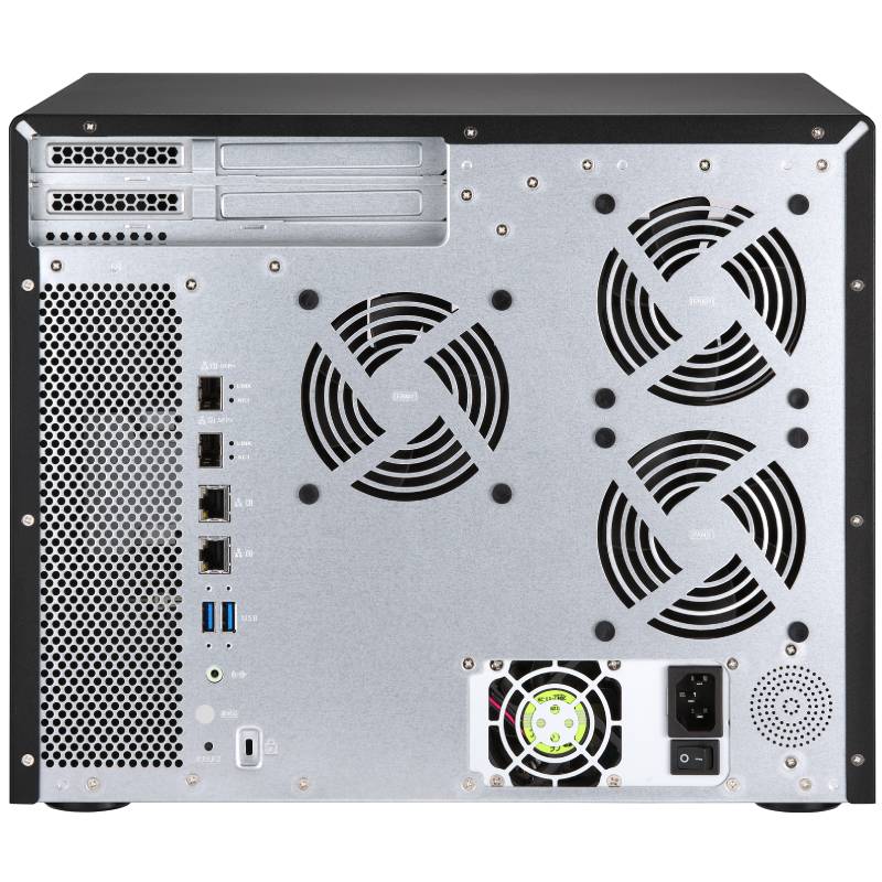 Сетевой RAID-накопитель QNAP 16-tray w/o HDD (12 x 2.5"/3.5" and 4 x 2.5" SSD slot), 6xM.2 Slot, Quad-core Intel Xeon D-1521 2.4 GHz, 8GB RAM (4GB UDIMM x 2) up to 128GB (32GBx4), 2x10 GbE 10GBASE-T, 4xGbE LAN, 3xUSB, 3xPCIe Slot, 250W PSU TS-1685-D1 TS-1685-D1521-8G
