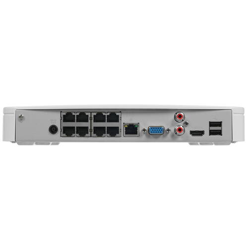 IP-видеорегистратор Dahua DHI-NVR4108-8P-4KS2/L 8-канальный с PoE Входящий поток до 80Мбит/с; разрешение записи до 8Мп; воспроизведение: 8кн@1080p видеовыходы: 1 HDMI, 1 VGA; DHI-NVR4108-8P-4KS2/L DHI-NVR4108-8P-4KS2/L