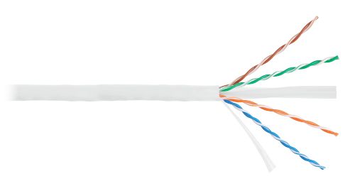 Витая пара NIKOLAN U/UTP 4 пары, Кат.6 (Класс E), тест по ISO/IEC, 250МГц, одножильный, BC (чистая медь), 23AWG (0,55мм), внутренний, LSZH нг(А)-HFLTx, белый, 305м - гарантия: 5 лет / 15 лет системная NKL 4140C-WT NKL 4140C-WT