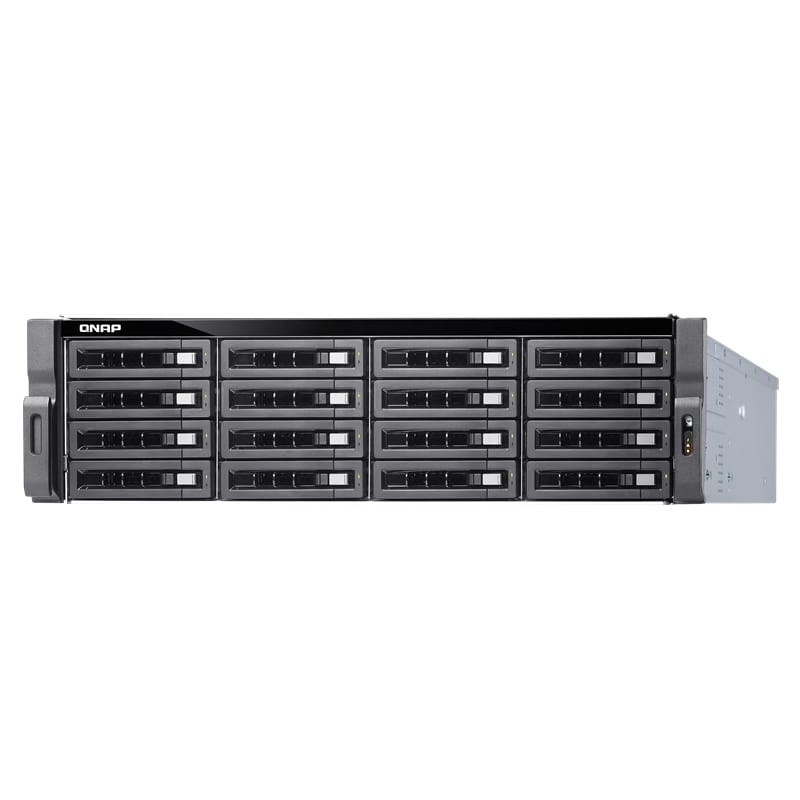 Сетевой RAID-накопитель QNAP 16-Bay Intel Core i3-8100 4-core 3.6 GHz Processor, 8 GB UDIMM DDR4 (2 x 4GB), 16x 2.5"/3.5" SATA HDD/SSD, 4x GbE LAN, 2 x 10GbE SFP+, 2xPSU, rackmount 3U. W/o rail kit RAIL-A03-57 TVS-1672XU-RP-i3-8G TVS-1672XU-RP-i3-8G