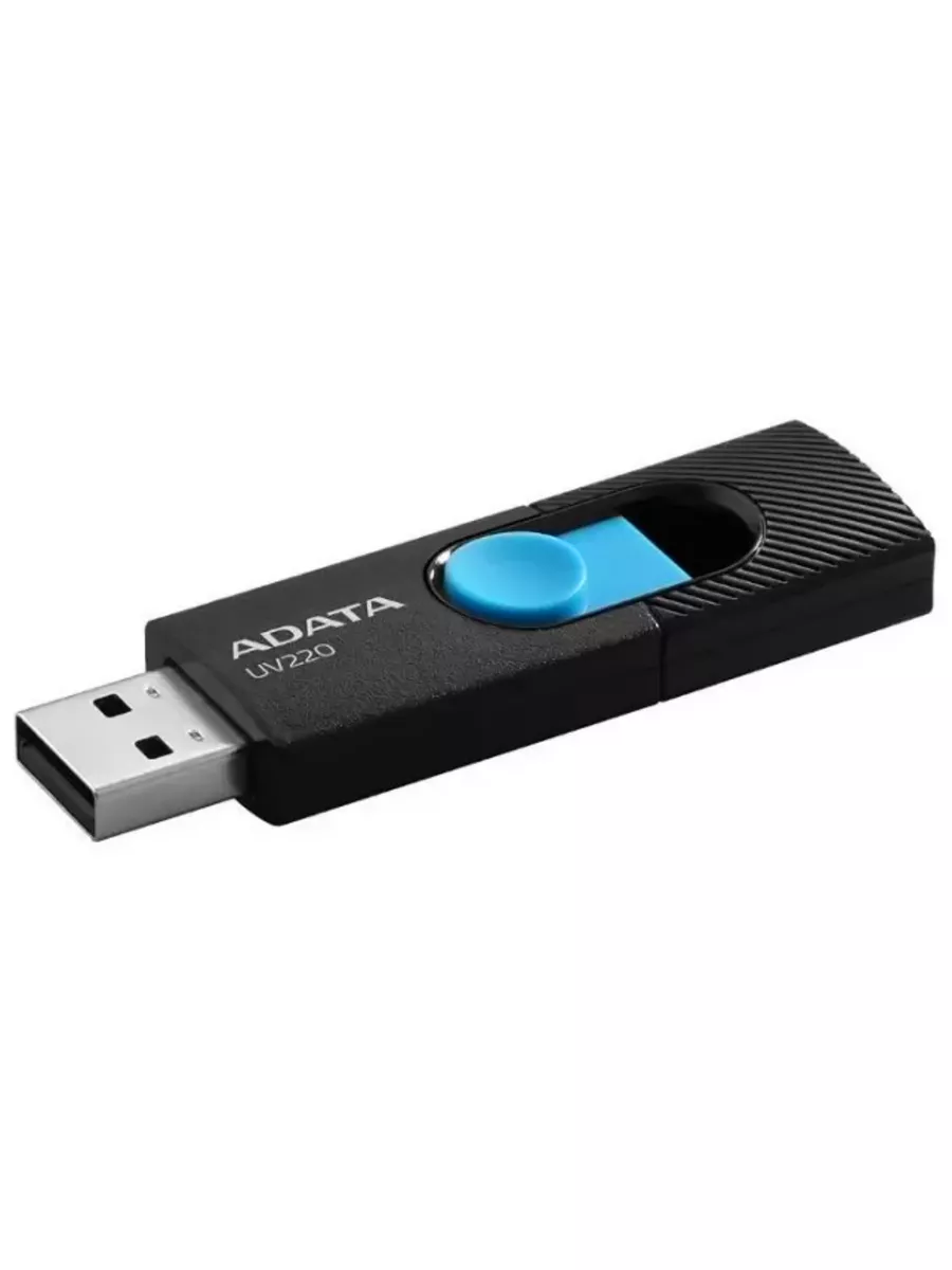 Флеш накопитель ADATA  AUV220-64G-RBKBL,64GB,UV220,USB 2.0,черный-голубой AUV220-64G-RBKBL AUV220-64G-RBKBL