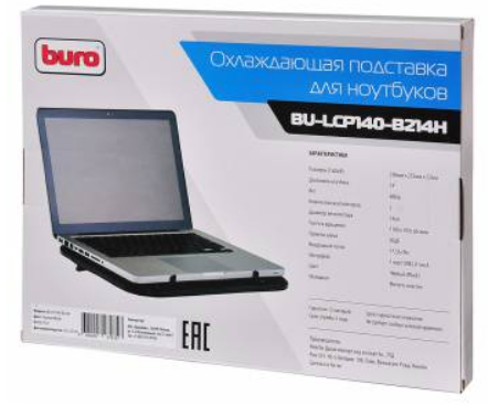 Подставка Buro для ноутбука 14" 338x255x22мм 1xUSB 2x 140ммFAN 480г металлическая сетка/пластик черный BU-LCP140-B214H BU-LCP140-B214H #2