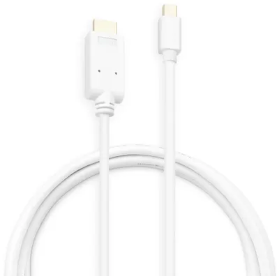 Кабель Buro аудио-видео 1.2v miniDisplayport (m)/HDMI (m) 2м. Позолоченные контакты белый BHP MDPP-HDMI-2 BHP MDPP-HDMI-2