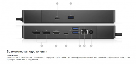 Док-станция Dell Dock WD19S 130W WD19-4892 WD19-4892