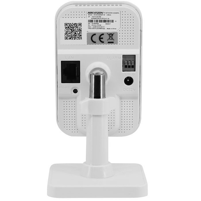Видеокамера IP HiWatch DS-I214 2Мп внутренняя c ИК-подсветкой до 10м, 1/2.8'' CMOS матрица; объектив 2.8мм; угол обзора 105°; механический ИК-фильтр; 0.01лк @F2.0; DWDR, 3D DNR, BLC; встроенный микрофон/ динамик; PIR-датчик; обнаружение движения, вто DS-I214 (2.8 mm)