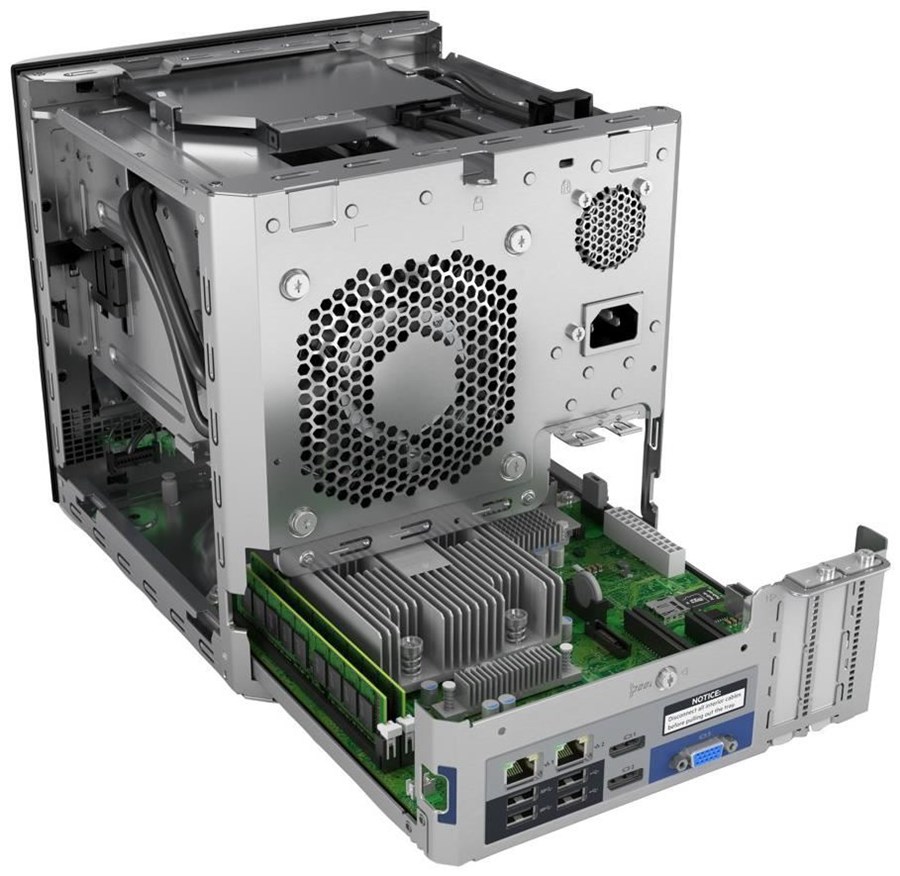 Сервер HPE ProLiant MicroServer Gen10 1xX3418 1x8Gb x4 LFF SATA E208i-p 5720 1x200W P07203-421 P07203-421