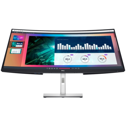 Монитор Dell 34" P3421W Curved LCD S/BK ( IPS; 21:9; 300 cd/m2; 1000:1; 3440x1440; 5ms; 178/178; DP1.2, HDMI2.0, USB -C, 3xUSB 3.2(Gen1), 2xUSB 2.0; HAS; Tilt; Swiv) ВАЖНО:БЕЗ EU кабеля пит в компл P3421W. P3421W. #3