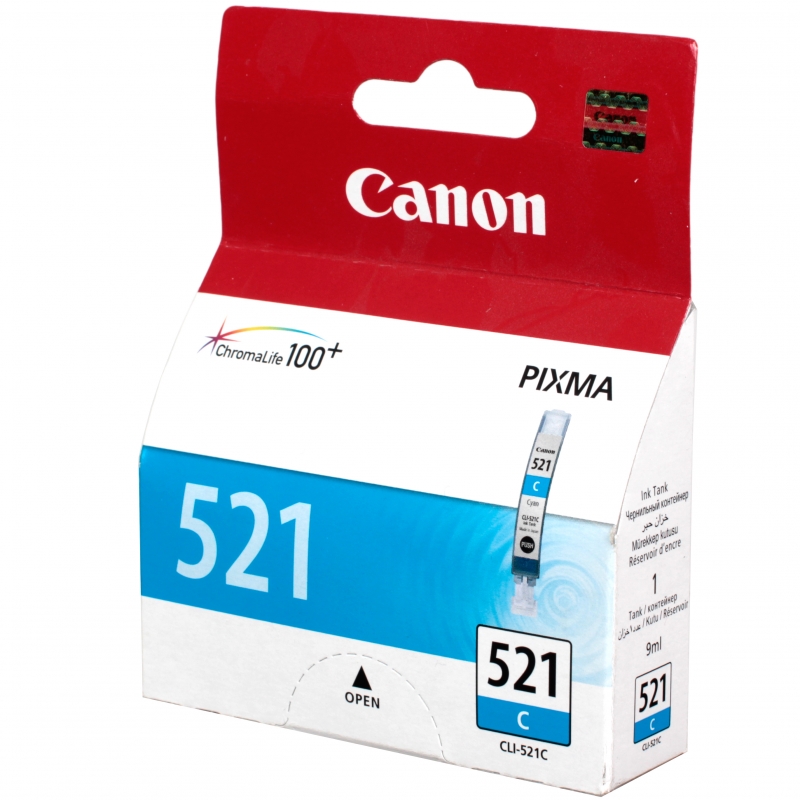 Картридж струйный Canon CLI-521C голубой для Canon iP3600/4600/MP540/620/630/980 (2934B004) 2934B004