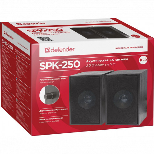 Акустическая система Defender 2.0 SPK 250 8 Вт, питание от сети 220 65225 65225