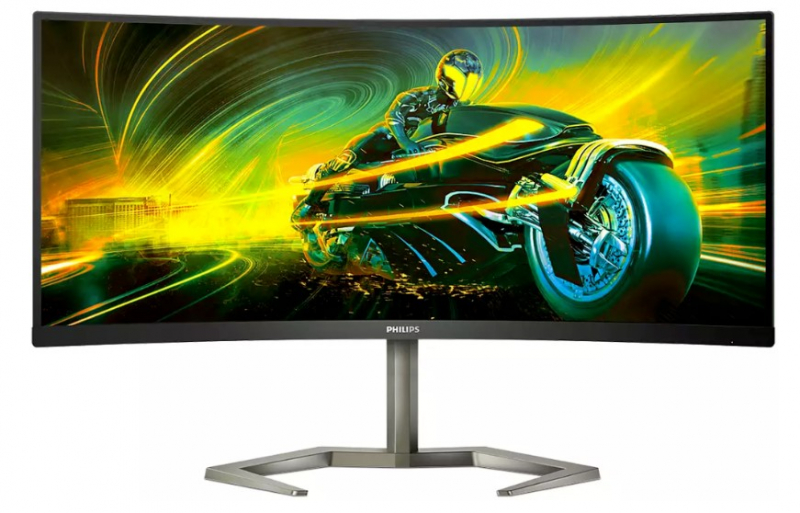 Монитор Philips 34'' [21:9] 3440x1440(UWQHD) VA, Curved, nonGLARE, Нет, 165 Гц, 300cd/m2, H178°/V178°, 3000:1, 16,7 миллионов цветов, 4ms, 2xHDMI, 2xDP, USB-Hub, Height adj, Swivel, Speakers, 2Y, Black 34M1C5500VA (00/01) 34M1C5500VA (00/01)