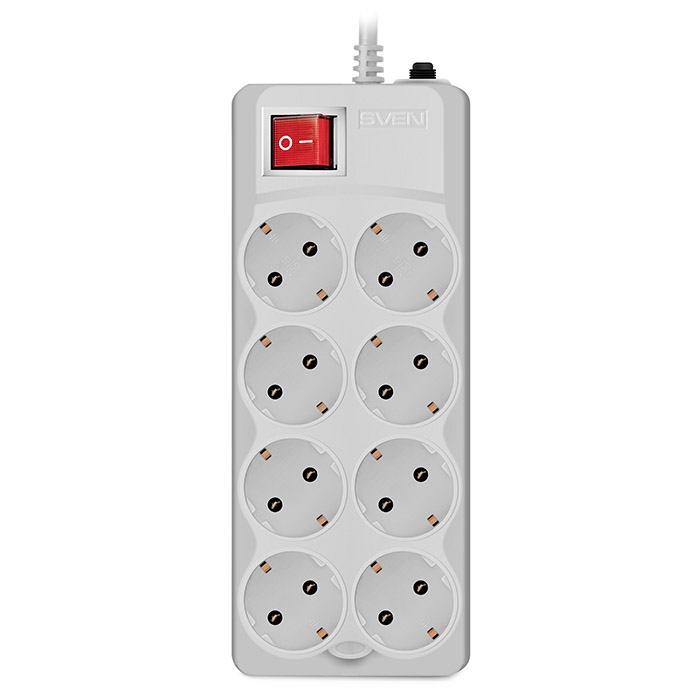 Сетевой фильтр SVEN Optima Pro 3.1 м, 8 евророзеток, серый (SV-0231031GR Pro) SV-0231031GR Pro