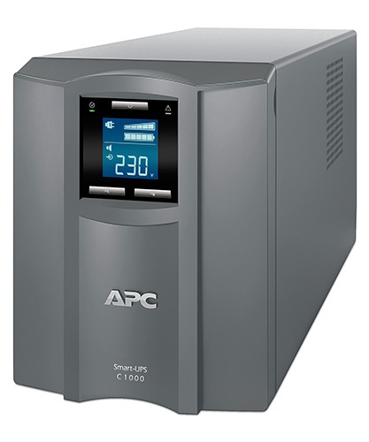 Источник бесперебойного питания APC Smart-UPS C 1000VA/600W, Line-Interactive, 8xC13, LCD, Gray, No CD/cables SMC1000I-RS SMC1000I-RS