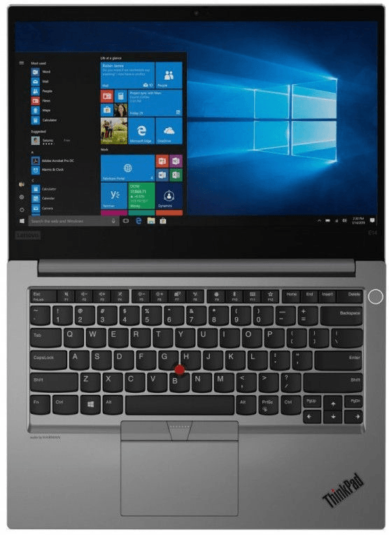 Ноутбук Lenovo ThinkPad E14-IML T i7 10510U/16Gb/SSD256Gb/AMD Radeon Rx 640 2Gb/14"/IPS/FHD (1920x1080)/Windows 10 Professional 64/silver/WiFi/BT/Cam 20RA001KRT 20RA001KRT