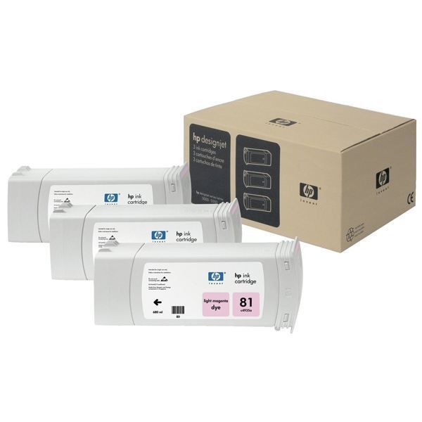 Картридж HP 81 Light Magenta Dye для Designjet 5000/5000ps/5500/5500ps 3x680-ml C5071A C5071A