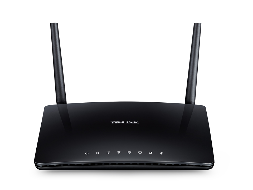 Маршрутизатор TP-Link AC750 модем ADSL2+, Annex A, 802.11ac/a/b/g/n, 433ac+300n, 4*RJ45 10/100, 1*USB 2.0, сплиттер ADSL Archer D20 Archer D20