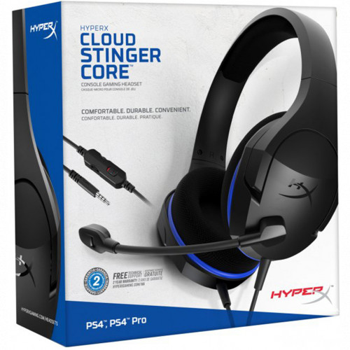 Гарнитура HyperX Cloud Stinger Core для ПК и игровых консолей, накладные, черный / синий 4p5j8aa 4p5j8aa