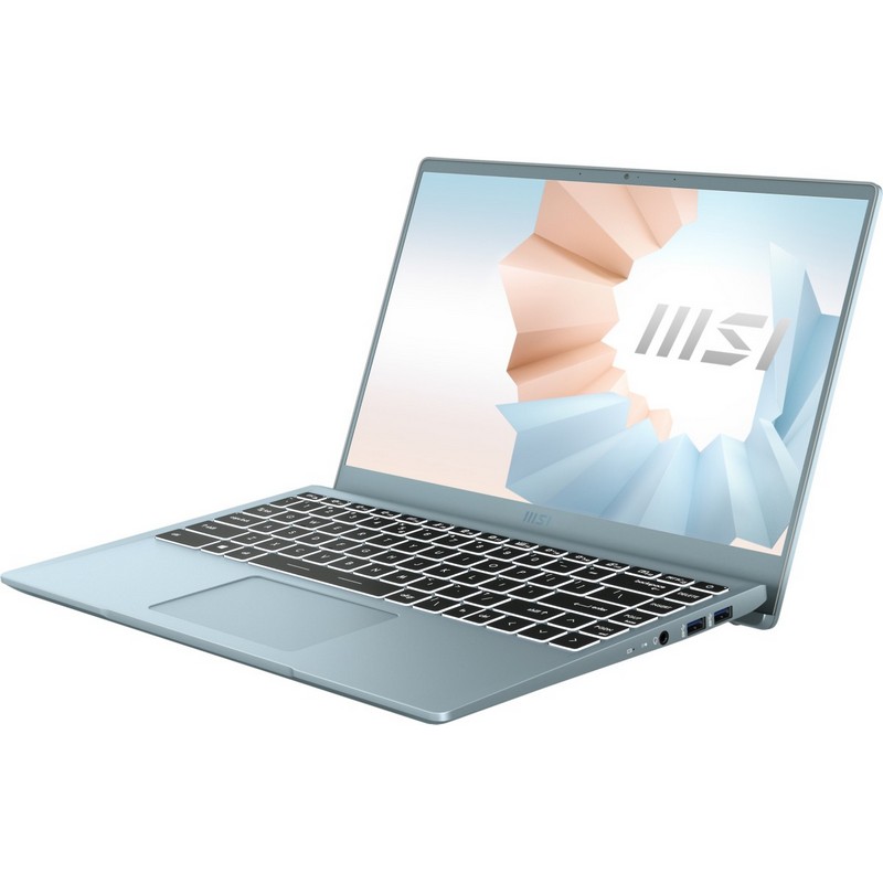 Ноутбук MSI Modern 14 B11SB-413RU 14"(1920x1080 (матовый) IPS)/Intel Core i5 1135G7(2.4Ghz)/16384Mb/512PCISSDGb/noDVD/Ext:nVidia GeForce MX450(2048Mb)/Cam/BT/WiFi/war 1y/1.2kg/Blue Stone/W10 9S7-14D212-413 9S7-14D212-413