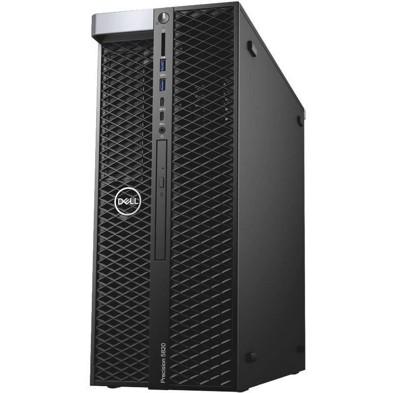 Персональный компьютер Dell Precision T5820 MT Core i9 10920X (3.5) 32Gb 2Tb 7.2k SSD512Gb RTX A5000 24Gb DVDRW Windows 10 Professional GbitEth 950W клавиатура мышь черный 5820-7050 5820-7050