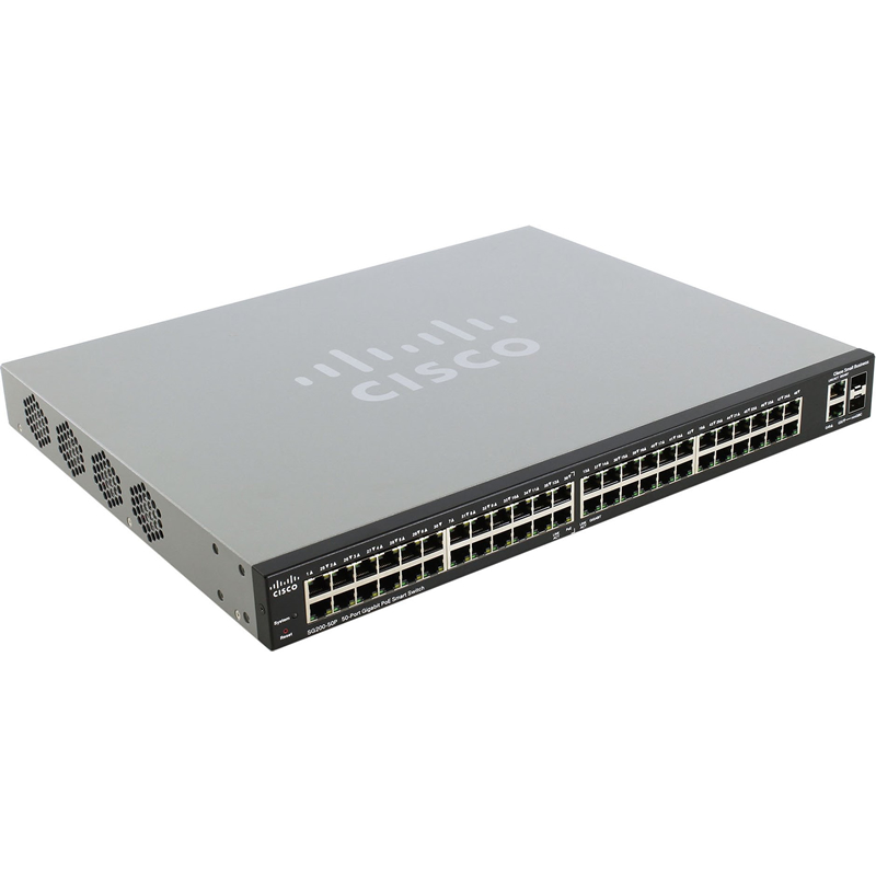 Комммутатор Cisco 24UTP 100Mbps PoE + 24UTP 100Mbps + 2Combo 1000BASE-T/SFP SLM248PT-G5 SLM248PT-G5