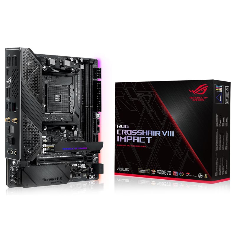 Материнская плата ASUS /ROG,AM4,X570,USB3.2,M.2,MB RTL ROG CROSSHAIR VIII IMPACT ROG CROSSHAIR VIII IMPACT
