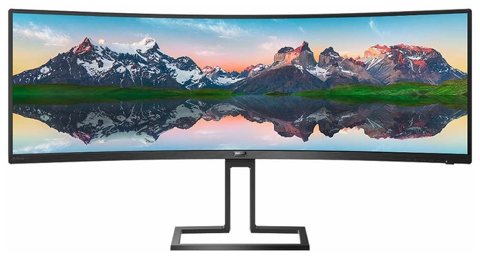 Монитор Philips 49" 498P9 Curved 1800R 5120x1440 70Гц VA W-LED 32:9 5ms(GtG) DP1.4 2*HDMI 2.0 1x USB3.2/4x USB3.2 80M:1 3000:1 178/178 450cd HAS Swivel Tilt 2*Speakersх5Вт Black 498P9/00 498P9/00