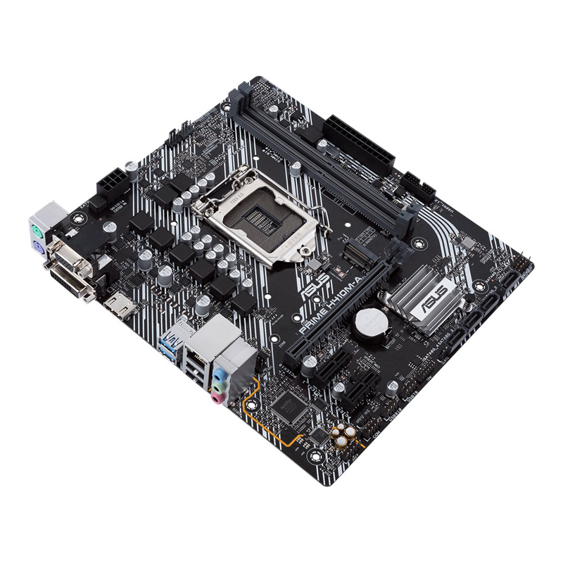 Материнская плата ASUS PRIME H410M-A, LGA1200, H410, 2*DDR4, D-Sub,DVI,HDMI, SATA3, Audio, Gb LAN, USB 3.2*4, USB 2.0*6, COM*1 , mATX PRIME H410M-A PRIME H410M-A