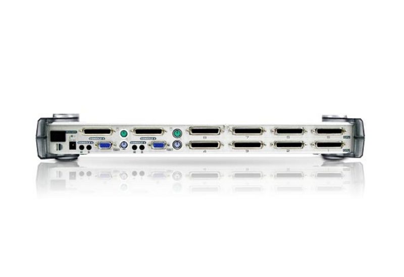 KVM переключатель ATEN VGA/SVGA+KBD+MOUSE PS2, 4> 8 компьютеров, без шнуров, (KVM=монитор200MHz+клав.+мышь;DDC2B;CS-428) CS428-AT-G CS428-AT-G