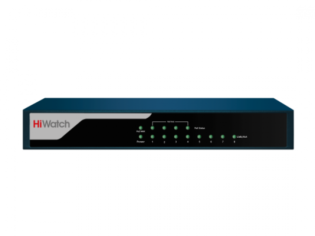 Коммутатор HiWatch DS-S804P неуправляемый Fast Ethernet PoE-коммутатор DS-S804P DS-S804P