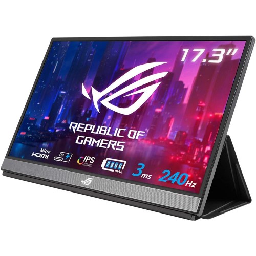 Монитор ASUS 17.3" XG17AHP Gaming ROG STRIX Black (IPS, LED, Wide, 1920x1080, 240Hz, 3ms, 178°/178°, 300 cd/m, 1000:1, 90LM05G1-B01170  90LM05G1-B01170