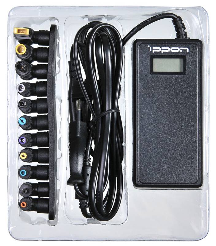 Блок питания Ippon для ноутбука автоматический 90W 15V-19.5V 11-connectors 8A 1xUSB 2.1A от бытовой электросети LСD индикатор D90U D90U #3