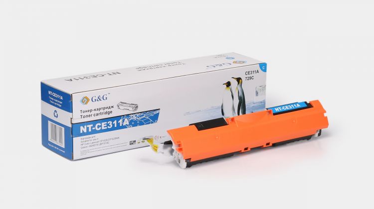Тонер-картридж G&G голубой для HP Color LaserJet CP1025/1025nw, Canon LBP-7010C (1000стр) NT-CE311A NT-CE311A