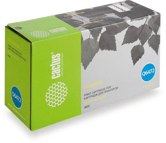 Тонер-картридж Cactus CS-Q6472AR желтый для HP CLJ 3600 (4000стр.) CS-Q6472AR CS-Q6472AR