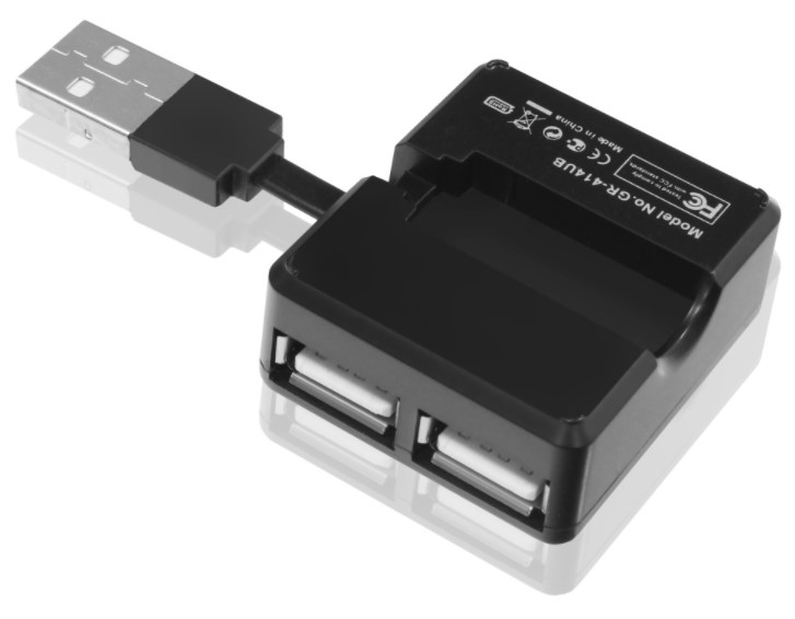 Концентратор USB 2.0 Ginzzu GR-414UB 4 port GR-414UB