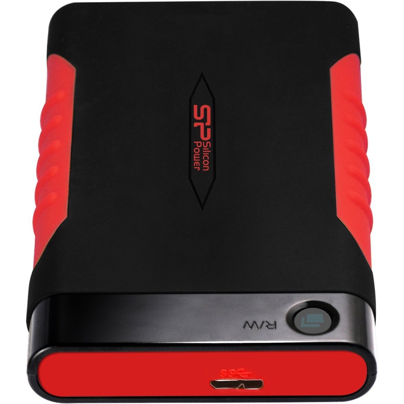 Внешний жёсткий диск Silicon Power SP010TBPHDA15S3L 1TB,Armor A15,2.5",USB 3.1,черный/красный SP010TBPHDA15S3L SP010TBPHDA15S3L