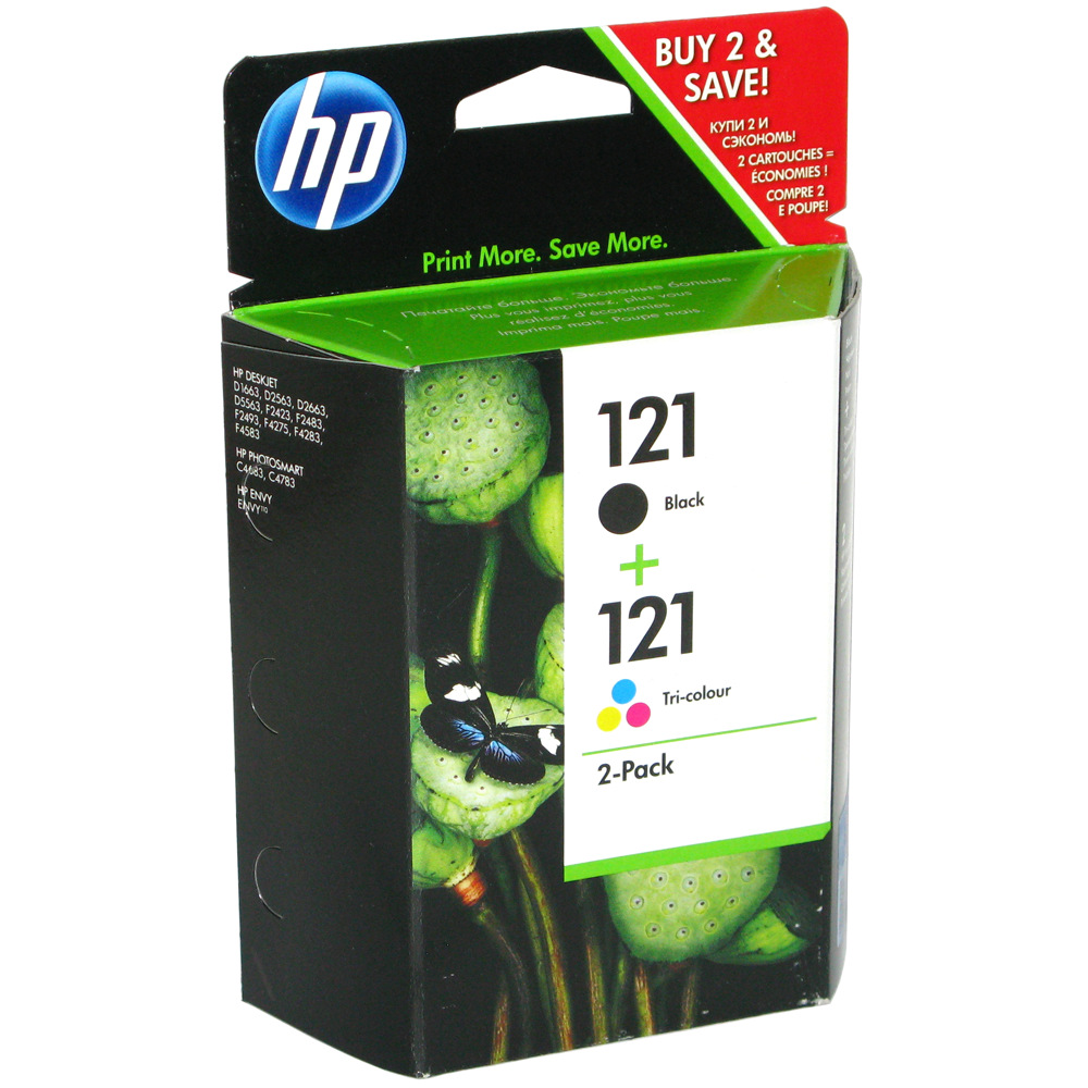 Картридж струйный HP 121 черный/трехцветный набор карт. для HP DJ D2500/D2530/F4200 CN637HE CN637HE