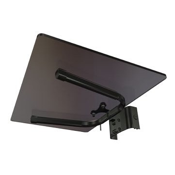 Полка Wize Pro WS100 стеклянная для стоек M63/MH63/S63, до 23 кг, черн. WS100 WS100