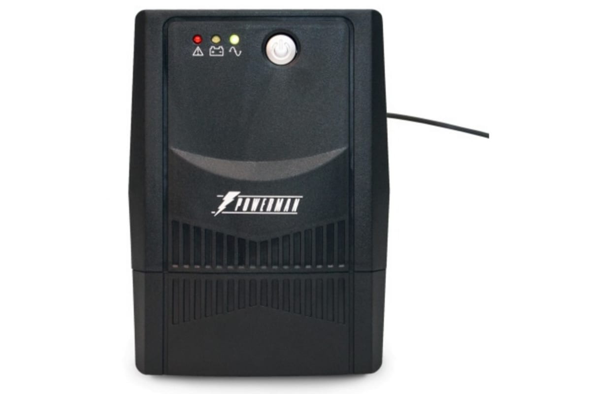 Источник бесперебойного питания Powerman BackPro 800VA/480W, AVR, Out: 2xShuko, Black BACKPRO800 BACKPRO800