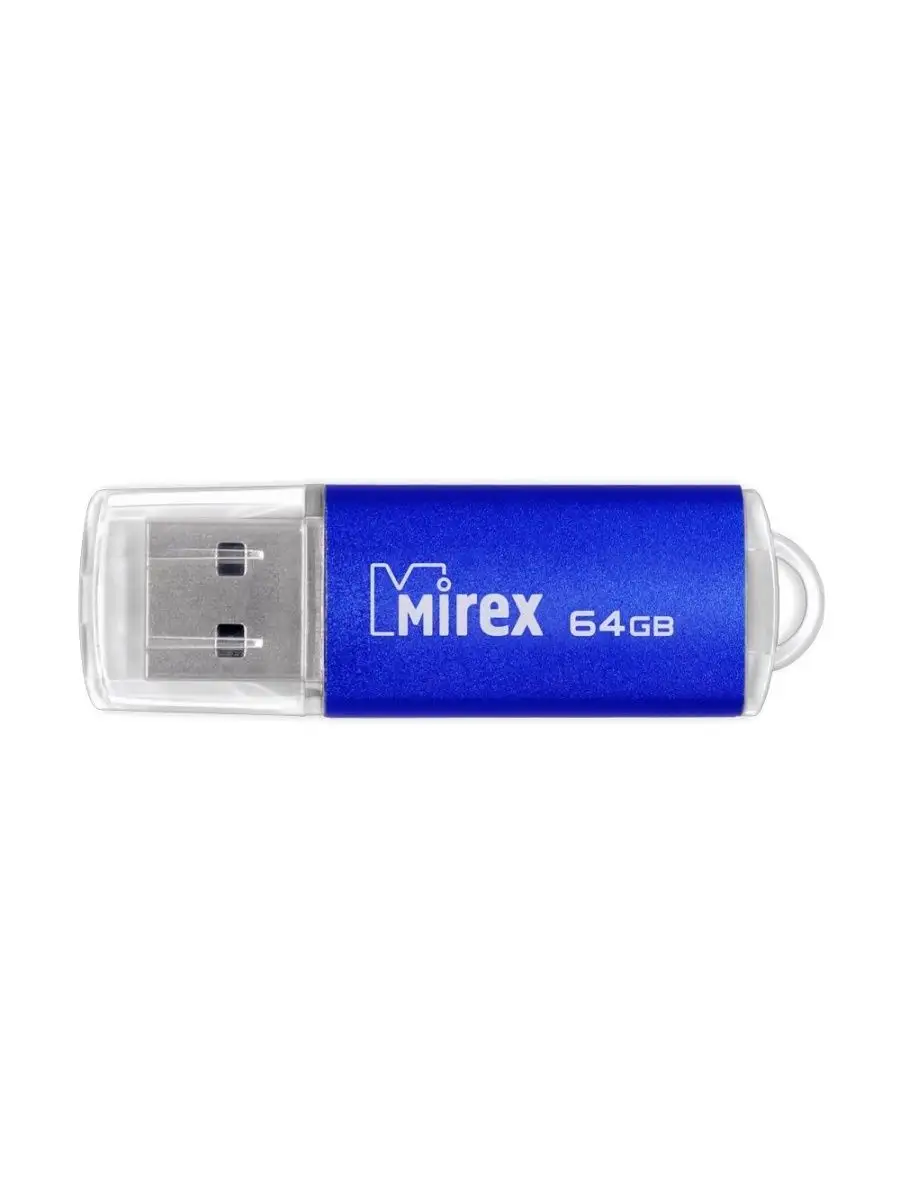 Флеш накопитель Mirex 13600-FMUAQU64 64GB,Unit,USB 2.0,синий 13600-FMUAQU64 13600-FMUAQU64